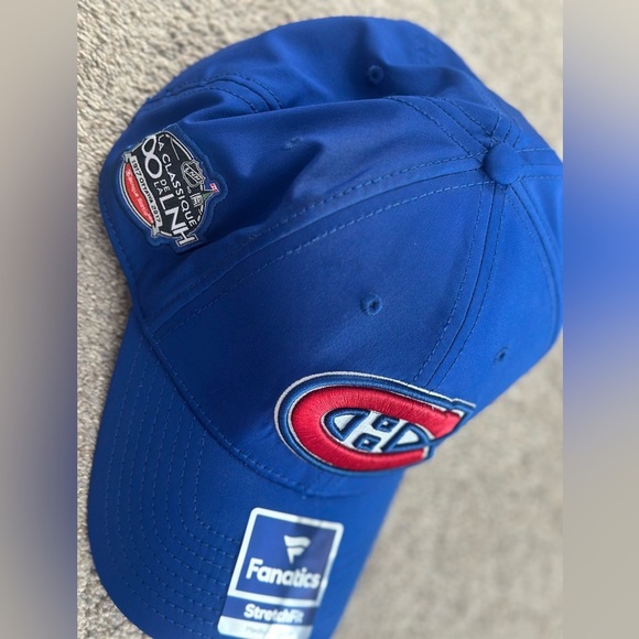 NHL Montreal Canadiens HABS 2017 100th anniversary flexfit hat med-large NWT - Picture 3 of 8